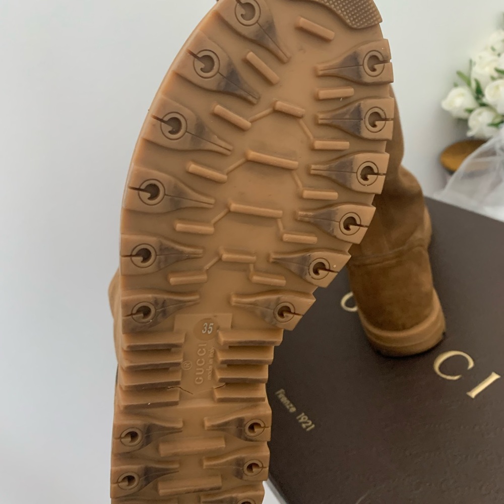 Brown Suede GG monogram Boots - Picture 13 of 15